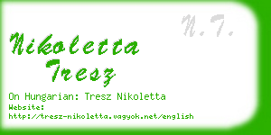 nikoletta tresz business card